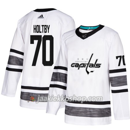 Miehille NHL Washington Capitals Pelipaita Braden Holtby 70 Valkoinen 2019 All-Star Adidas Authentic